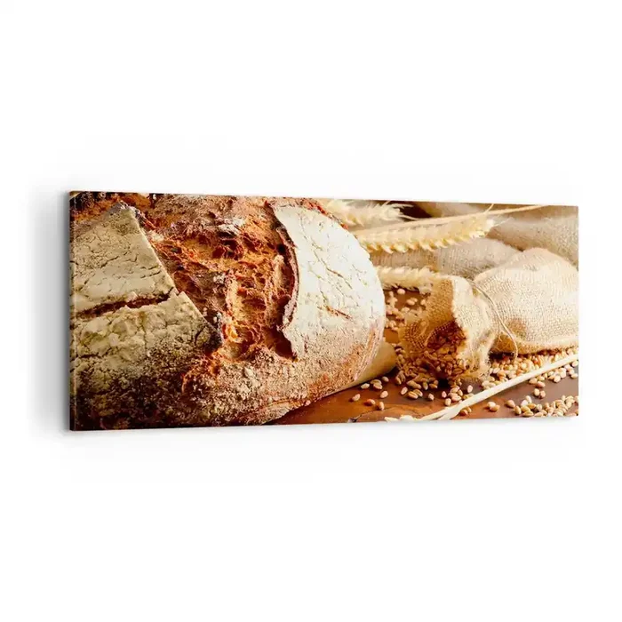 Cuadro sobre lienzo – Impresión de Imagen – Apetitoso, fragante, crujiente – 100×40 cm