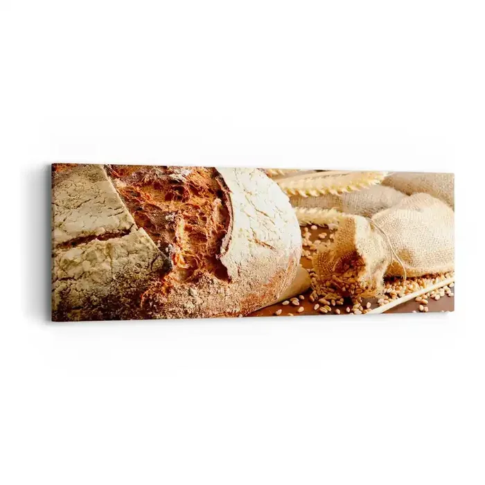 Cuadro sobre lienzo – Impresión de Imagen – Apetitoso, fragante, crujiente – 90×30 cm