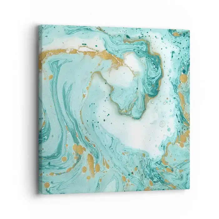 Cuadro sobre lienzo – Impresión de Imagen – Bajo la gran ola del periodo Edo – 30×30 cm