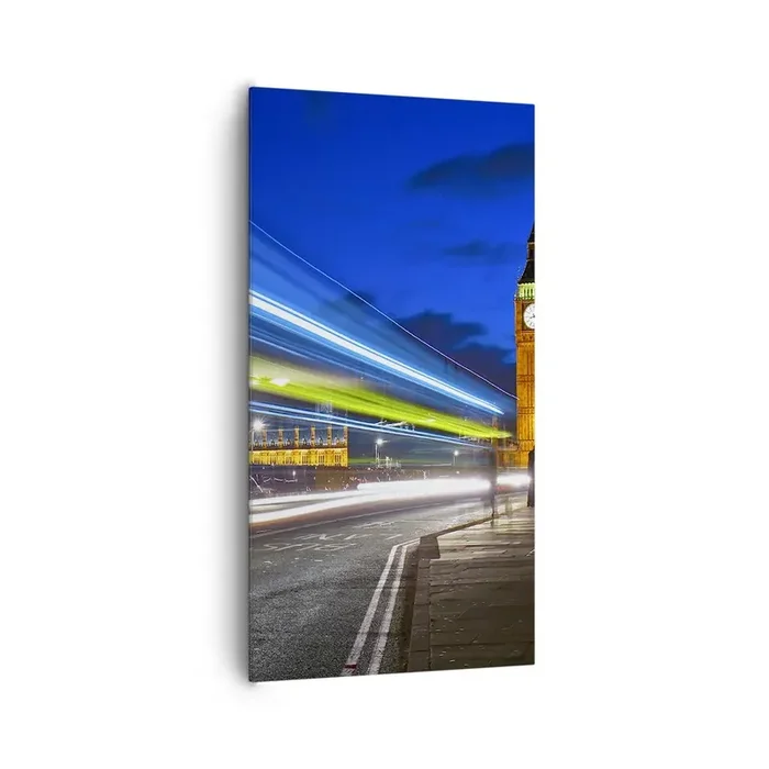 Cuadro sobre lienzo – Impresión de Imagen – Bajo la mirada del Big Ben – 65×120 cm