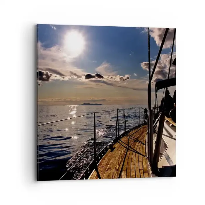 Cuadro sobre lienzo – Impresión de Imagen – Bajo las velas hacia el sol – 70×70 cm