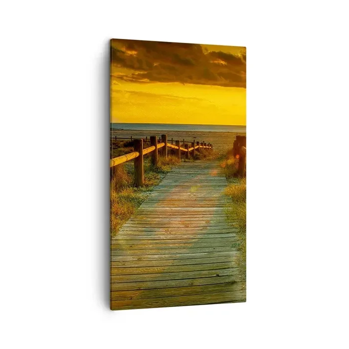 Cuadro sobre lienzo – Impresión de Imagen – Bañado en oro viejo – 45×80 cm