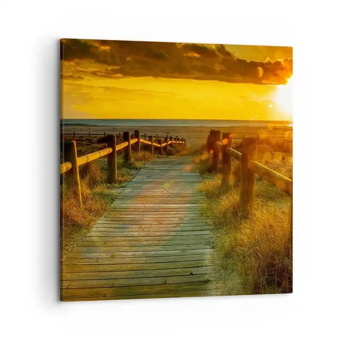 Cuadro sobre lienzo – Impresión de Imagen – Bañado en oro viejo – 50×50 cm