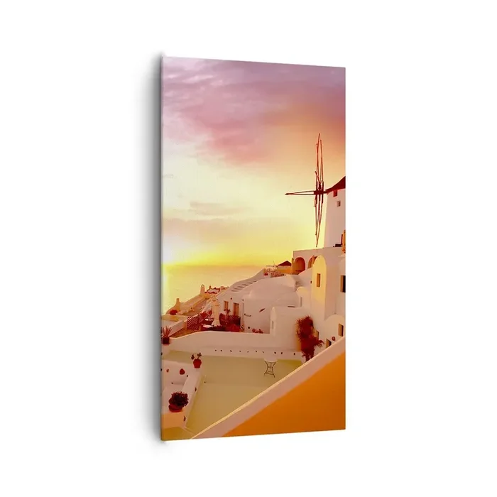 Cuadro sobre lienzo – Impresión de Imagen – Blanco y dorado – 65×120 cm
