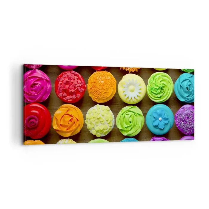 Cuadro sobre lienzo – Impresión de Imagen – Cada uno diferente – todos deliciosos – 100×40 cm