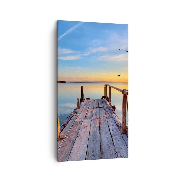 Cuadro sobre lienzo – Impresión de Imagen – Caminando hacia el sol – 45×80 cm