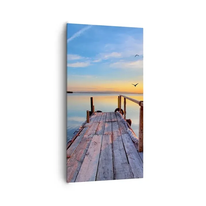 Cuadro sobre lienzo – Impresión de Imagen – Caminando hacia el sol – 65×120 cm