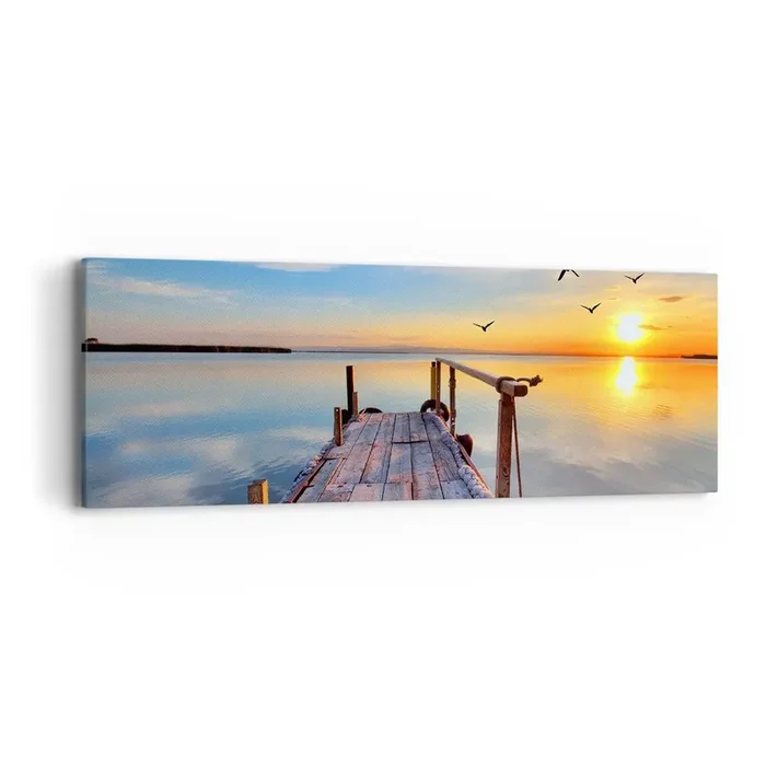 Cuadro sobre lienzo – Impresión de Imagen – Caminando hacia el sol – 90×30 cm