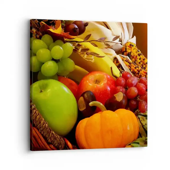 Cuadro sobre lienzo – Impresión de Imagen – Cesta de la cosecha – 30×30 cm