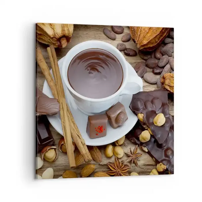Cuadro sobre lienzo – Impresión de Imagen – Chocolate de ensueño – 50×50 cm