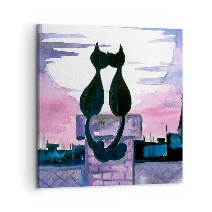 Cuadro sobre lienzo – Impresión de Imagen – Cita bajo la luna – 60×60 cm