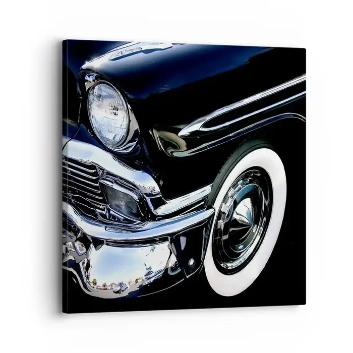 Cuadro sobre lienzo – Impresión de Imagen – Clásicos en plata, negro y blanco – 30×30 cm