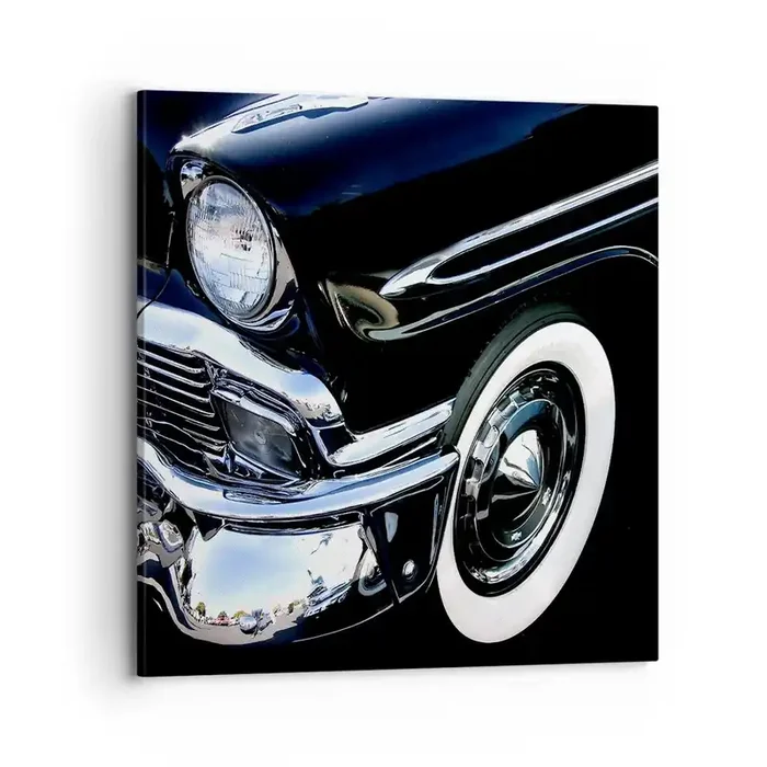 Cuadro sobre lienzo – Impresión de Imagen – Clásicos en plata, negro y blanco – 70×70 cm