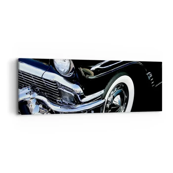 Cuadro sobre lienzo – Impresión de Imagen – Clásicos en plata, negro y blanco – 90×30 cm