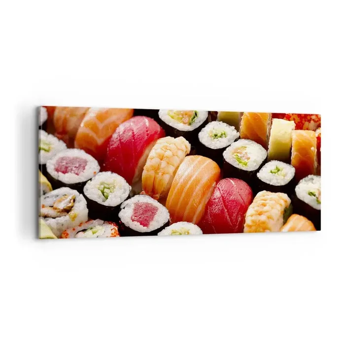 Cuadro sobre lienzo – Impresión de Imagen – Colores y sabores de Asia – 100×40 cm