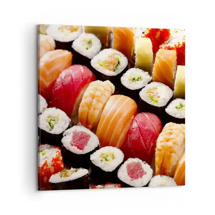 Cuadro sobre lienzo – Impresión de Imagen – Colores y sabores de Asia – 50×50 cm