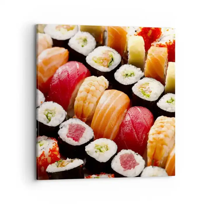 Cuadro sobre lienzo – Impresión de Imagen – Colores y sabores de Asia – 70×70 cm