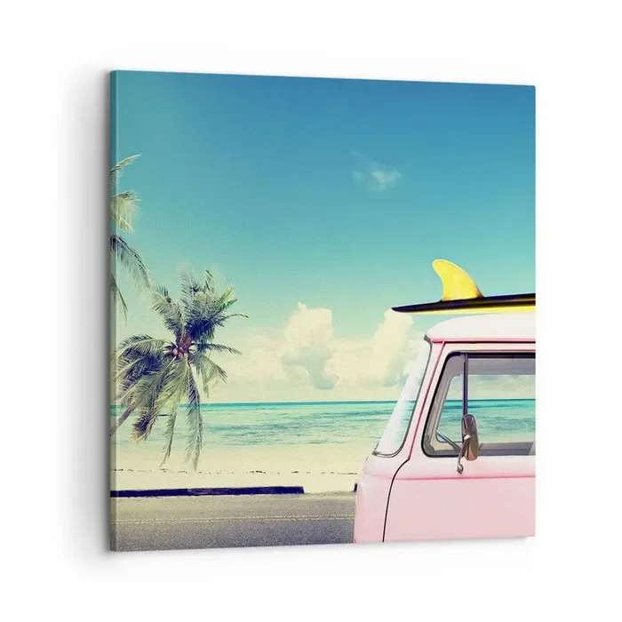 Cuadro sobre lienzo – Impresión de Imagen – Comienzan las vacaciones – 60×60 cm