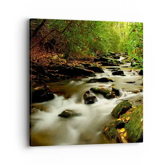 Cuadro sobre lienzo – Impresión de Imagen – Como plata líquida – 40×40 cm
