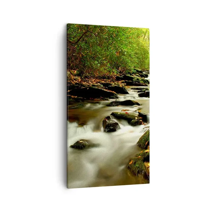 Cuadro sobre lienzo – Impresión de Imagen – Como plata líquida – 45×80 cm