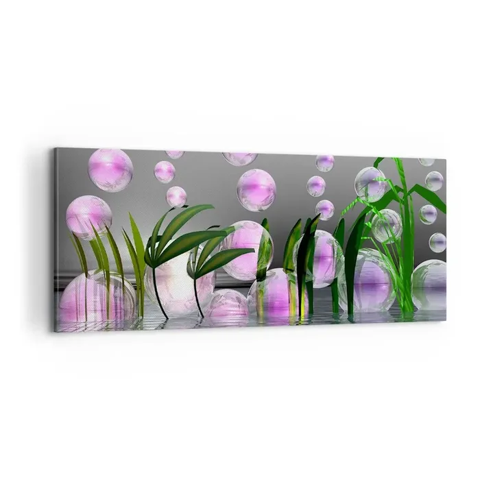 Cuadro sobre lienzo – Impresión de Imagen – Composición reflexiva de ligereza y vida – 100×40 cm