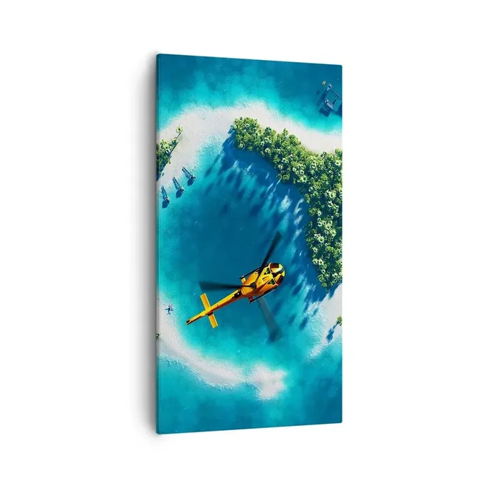 Cuadro sobre lienzo – Impresión de Imagen – Cómprate una isla – 55×100 cm