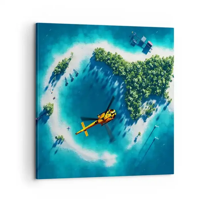 Cuadro sobre lienzo – Impresión de Imagen – Cómprate una isla – 60×60 cm