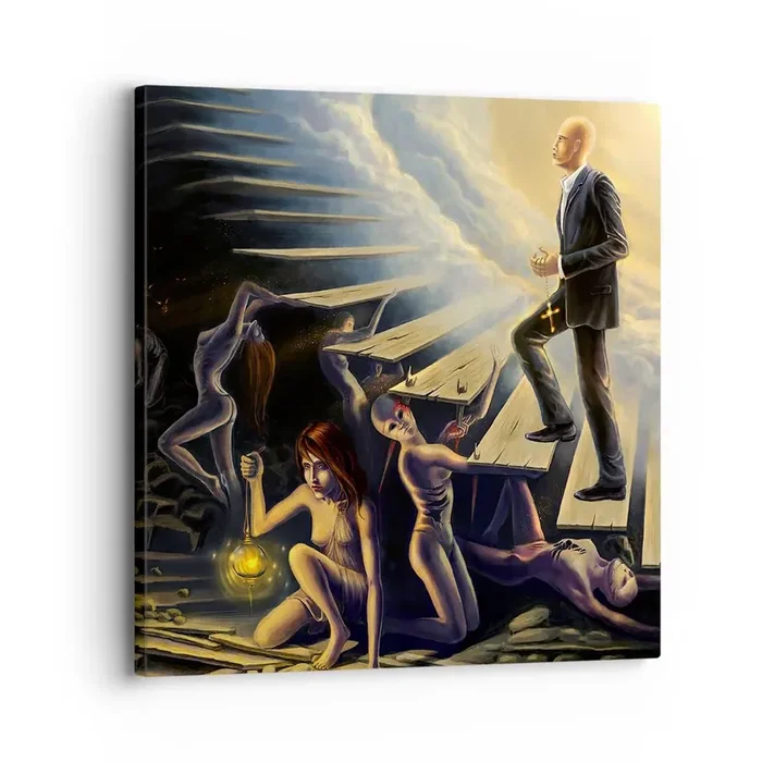 Cuadro sobre lienzo – Impresión de Imagen – Dantesco viaje hacia la luz – 30×30 cm