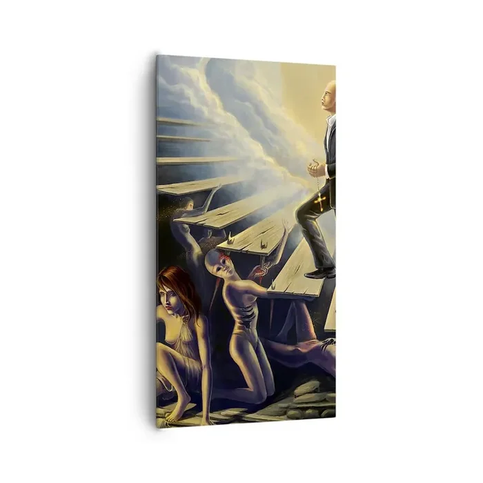 Cuadro sobre lienzo – Impresión de Imagen – Dantesco viaje hacia la luz – 65×120 cm