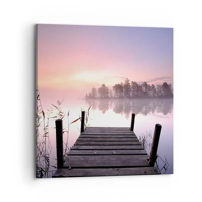 Cuadro sobre lienzo – Impresión de Imagen – De la niebla lila… – 70×70 cm