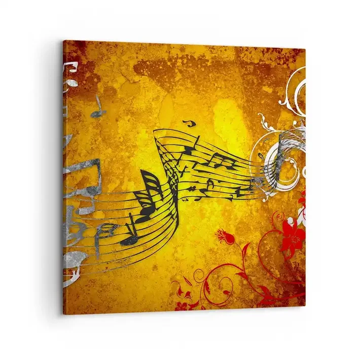 Cuadro sobre lienzo – Impresión de Imagen – Deja que la música fluya – 60×60 cm