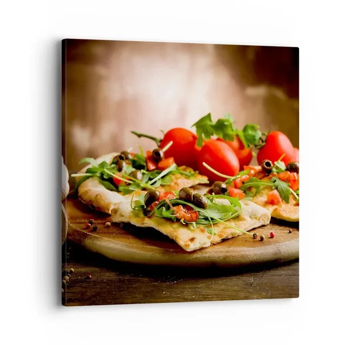 Cuadro sobre lienzo – Impresión de Imagen – Directamente del horno y del jardín – 40×40 cm