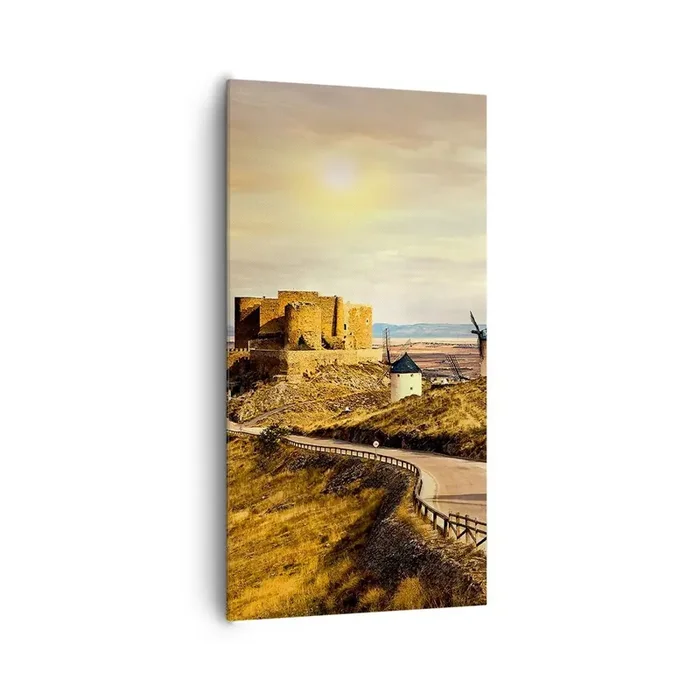 Cuadro sobre lienzo – Impresión de Imagen – Don Quijote los vio – 65×120 cm