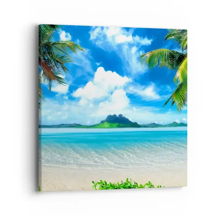 Cuadro sobre lienzo – Impresión de Imagen – El azul de los trópicos – 40×40 cm