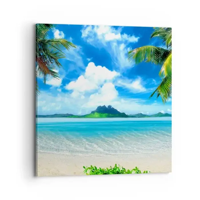 Cuadro sobre lienzo – Impresión de Imagen – El azul de los trópicos – 70×70 cm