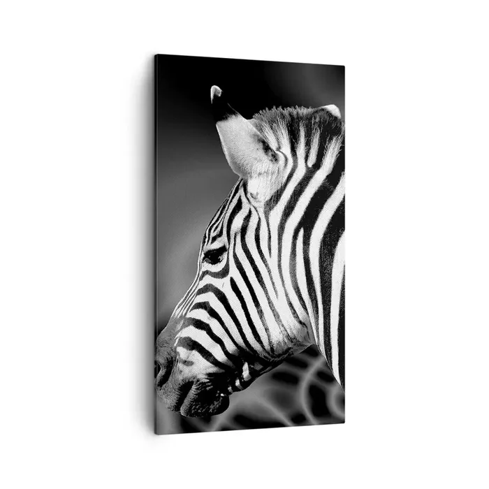 Cuadro sobre lienzo – Impresión de Imagen – El blanco es blanco, el negro es negro – 45×80 cm