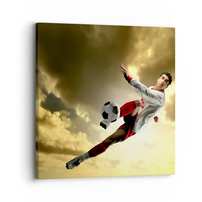 Cuadro sobre lienzo – Impresión de Imagen – El cielo del fútbol – 30×30 cm