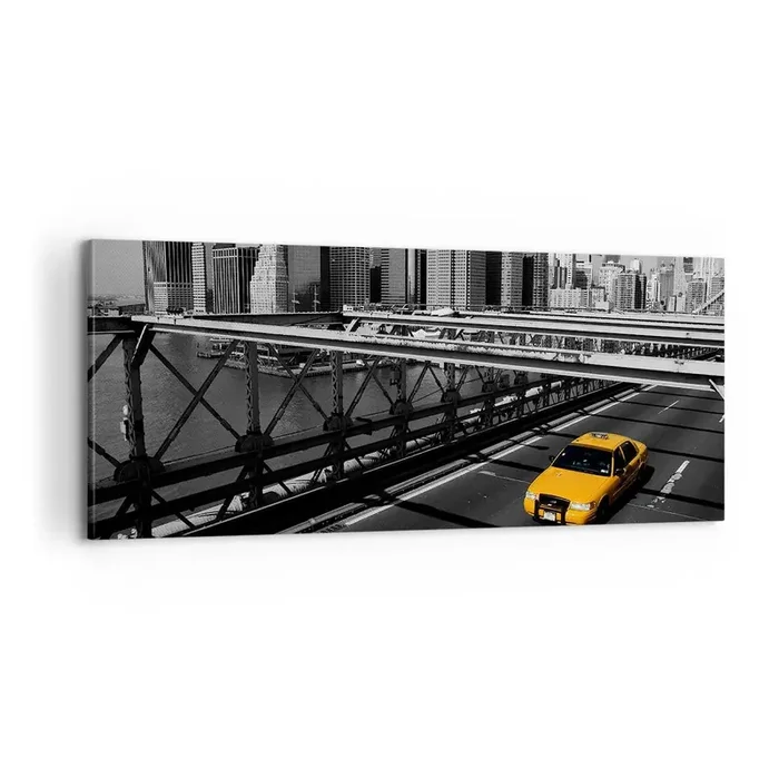 Cuadro sobre lienzo – Impresión de Imagen – El color de la gran ciudad – 100×40 cm