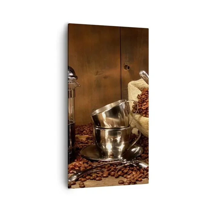 Cuadro sobre lienzo – Impresión de Imagen – El embrujo del café aroma y sabor – 55×100 cm