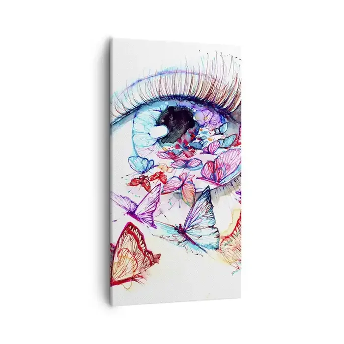 Cuadro sobre lienzo – Impresión de Imagen – El encanto de los ojos de cuento de hadas – 55×100 cm