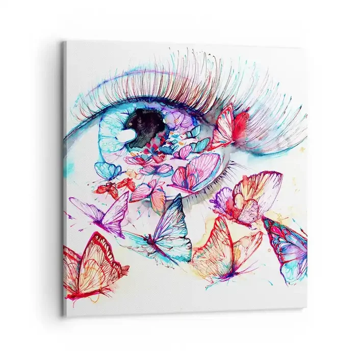 Cuadro sobre lienzo – Impresión de Imagen – El encanto de los ojos de cuento de hadas – 60×60 cm