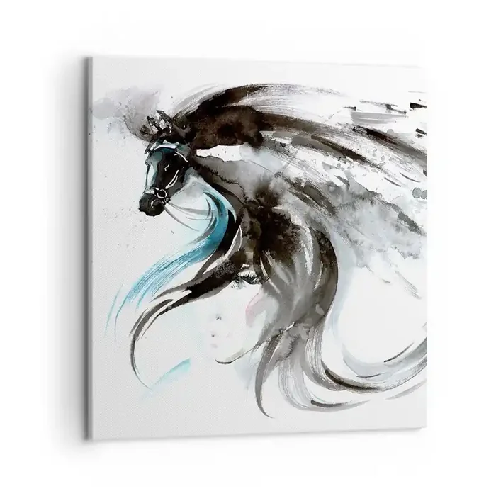 Cuadro sobre lienzo – Impresión de Imagen – El galope del Príncipe Negro – 50×50 cm