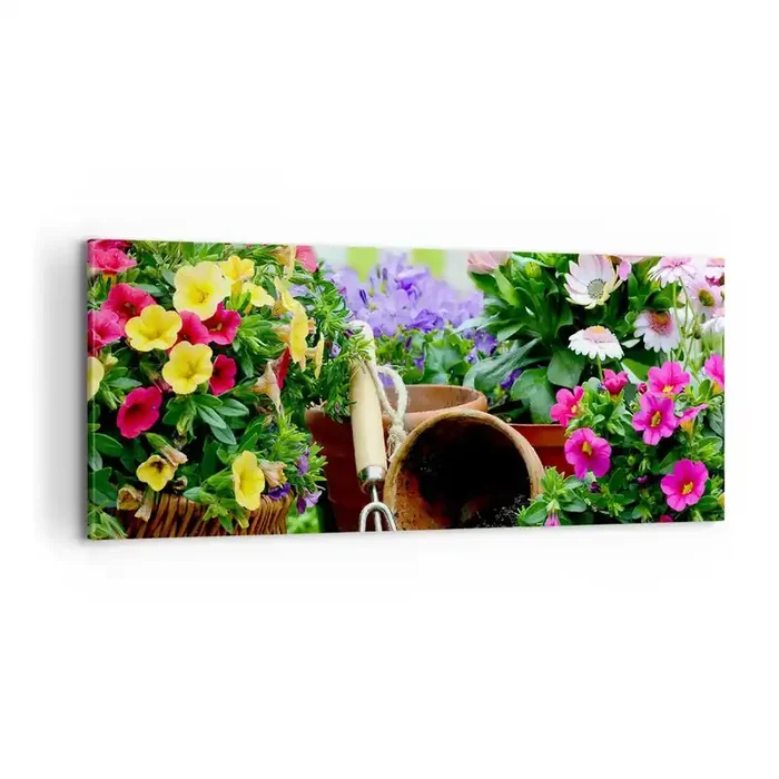 Cuadro sobre lienzo – Impresión de Imagen – El jardín de Sofía – 100×40 cm