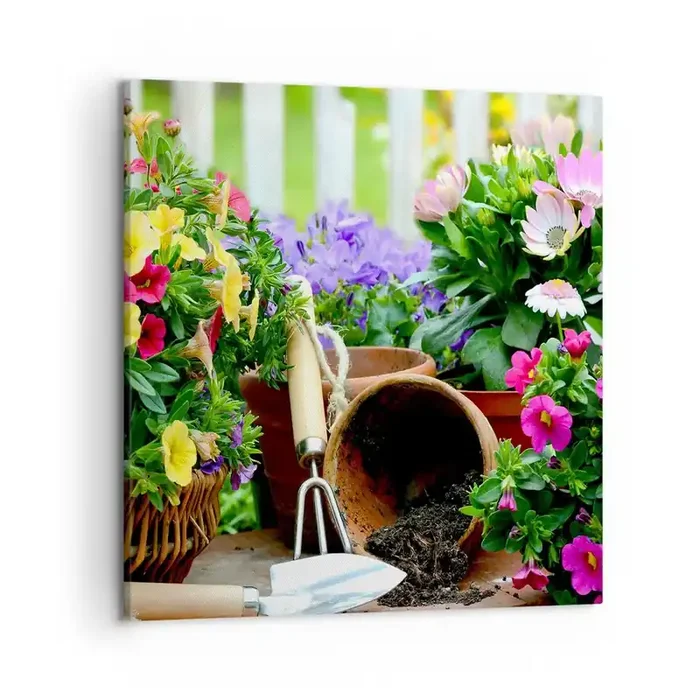 Cuadro sobre lienzo – Impresión de Imagen – El jardín de Sofía – 50×50 cm