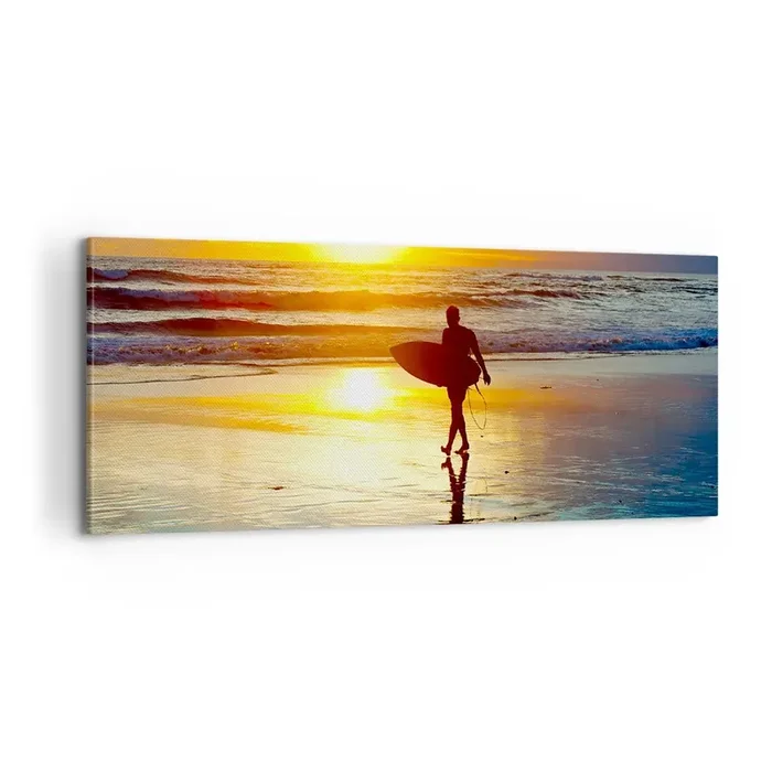 Cuadro sobre lienzo – Impresión de Imagen – El regreso del guerrero – 100×40 cm