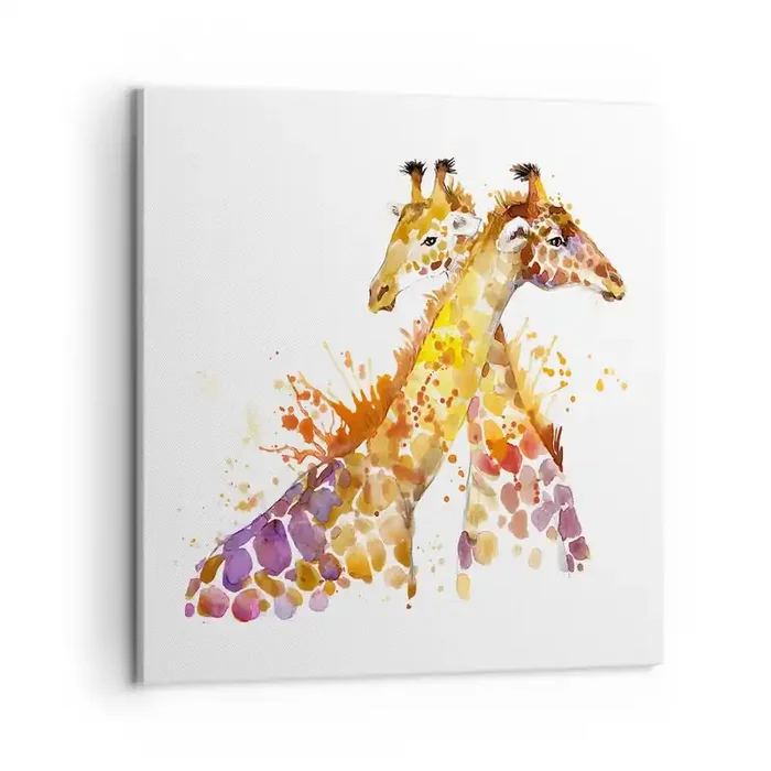 Cuadro sobre lienzo – Impresión de Imagen – ¿Esto es amistad o es amor? – 50×50 cm
