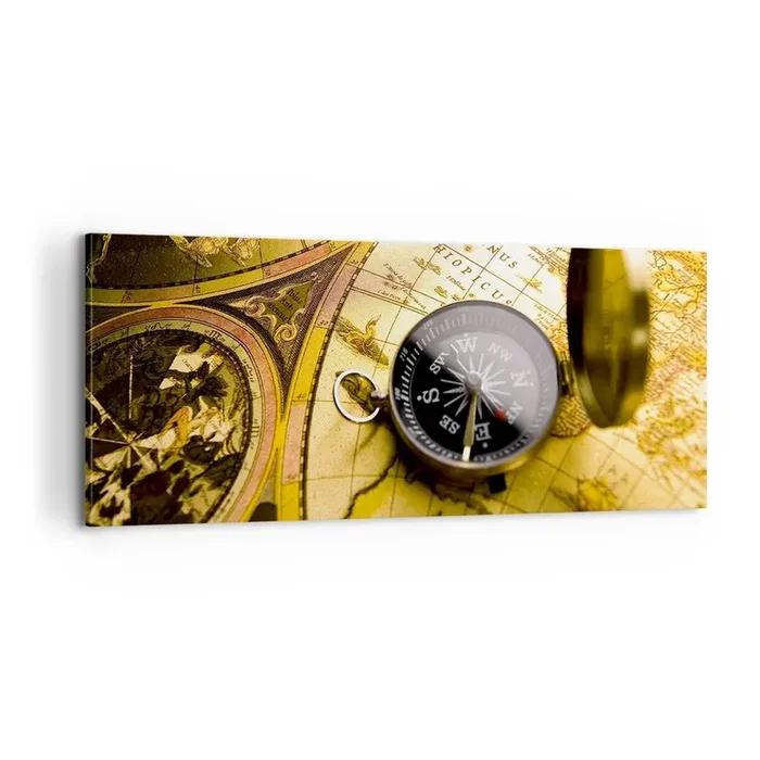 Cuadro sobre lienzo – Impresión de Imagen – ¿Hasta el fin del mundo? – 100×40 cm