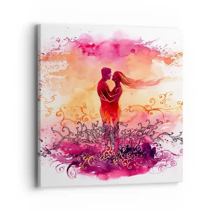 Cuadro sobre lienzo – Impresión de Imagen – ¡Un solo corazón! Necesito tan poco para ser feliz… – 40×40 cm