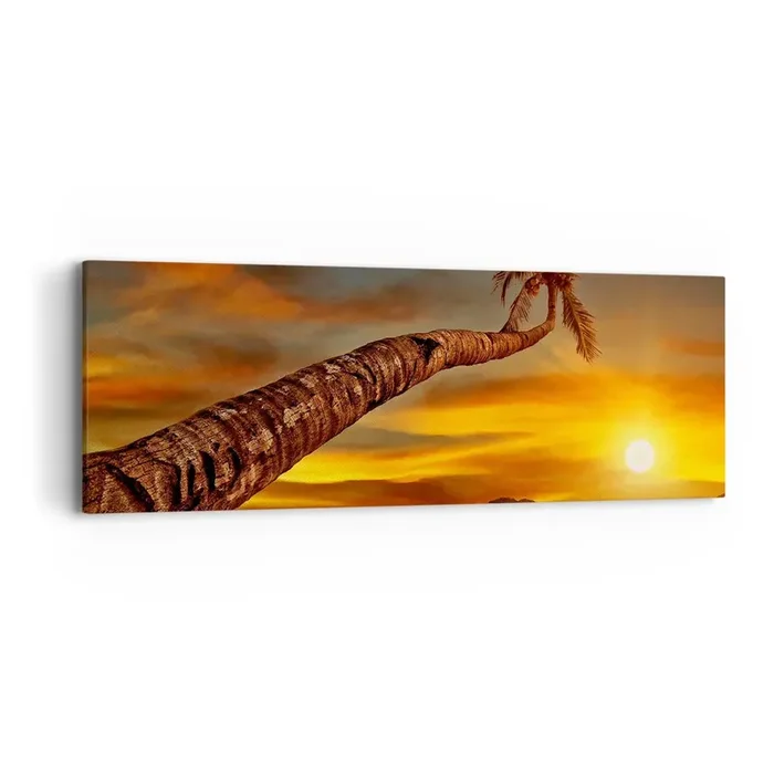 Cuadro sobre lienzo – Impresión de Imagen – Vacaciones exóticas, aventura en el Caribe – 90×30 cm