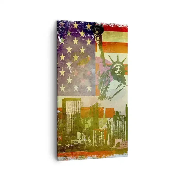 Cuadro sobre lienzo – Impresión de Imagen – ¡Viva América! – 45×80 cm